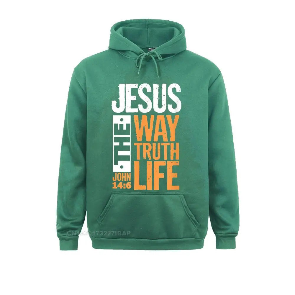 Jesus The Way Truth Life christian hoodies