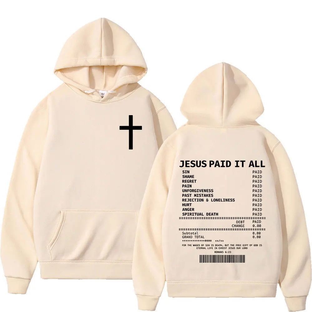 Unisex Christian Salvation Jesus Paid It All Hoodies