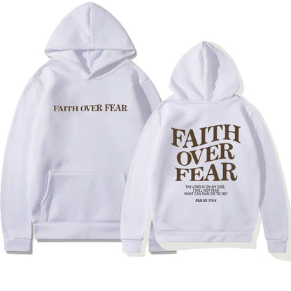 Unisex Faith Over Fear Christian Hoodie