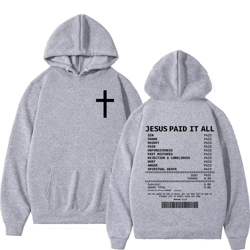 Unisex Christian Salvation Jesus Paid It All Hoodies