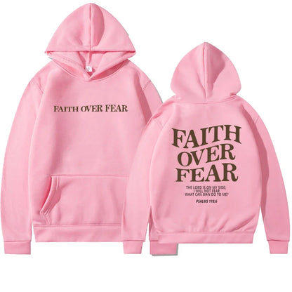 Unisex Faith Over Fear Christian Hoodie