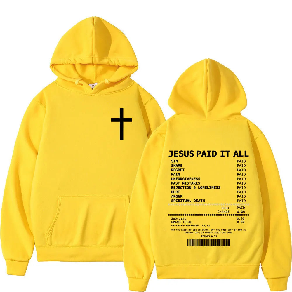 Unisex Christian Salvation Jesus Paid It All Hoodies