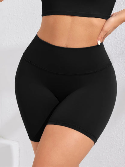 High-waisted women’s yoga shorts seamless, stretchy, squat proof, and sweat wicking fabric.