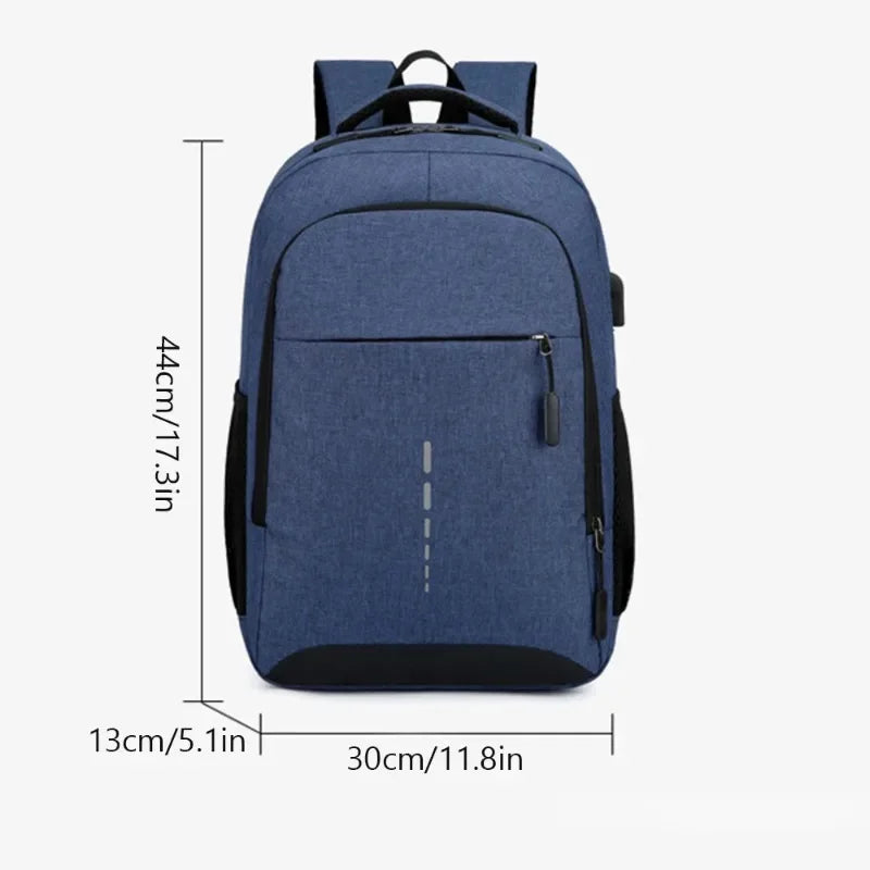 Large simple and stylish backpack with fast USB charger breathable mesh fabric