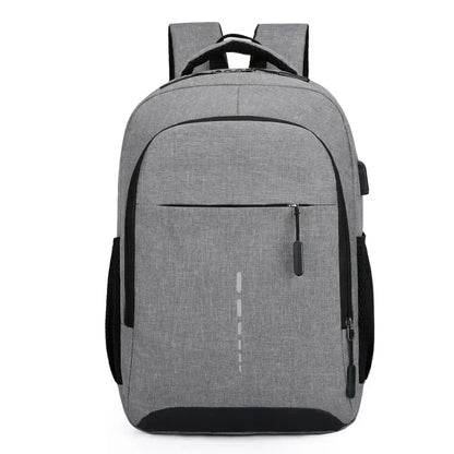 Large simple and stylish backpack with fast USB charger breathable mesh fabric