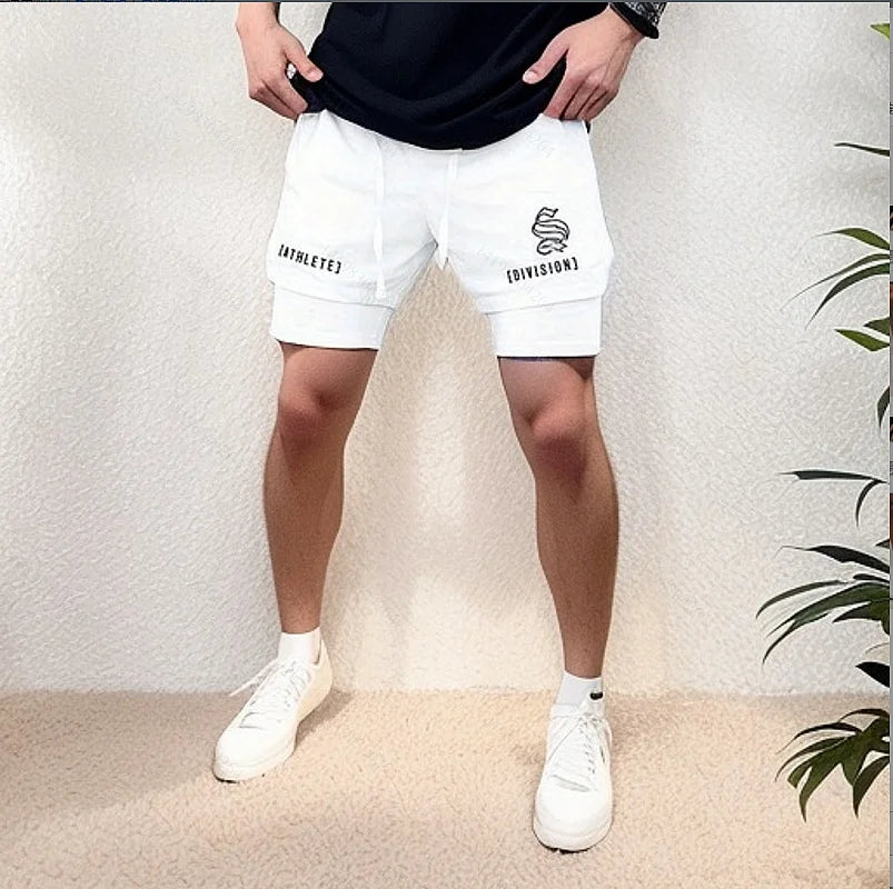 Men’s 2 IN 1 Sport Running Casual Breathable Shorts