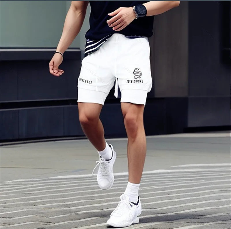 Men’s 2 IN 1 Sport Running Casual Breathable Shorts