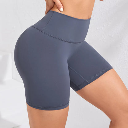 High-waisted women’s yoga shorts seamless, stretchy, squat proof, and sweat wicking fabric.