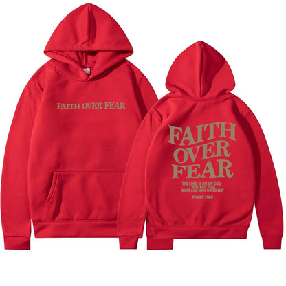 Unisex Faith Over Fear Christian Hoodie