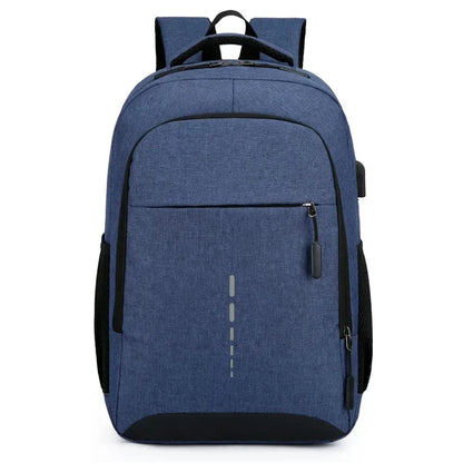 Large simple and stylish backpack with fast USB charger breathable mesh fabric