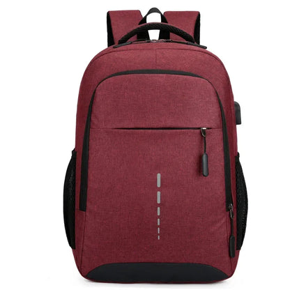 Large simple and stylish backpack with fast USB charger breathable mesh fabric