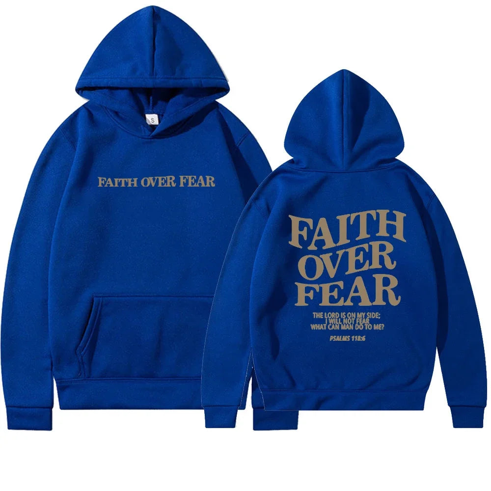 Unisex Faith Over Fear Christian Hoodie