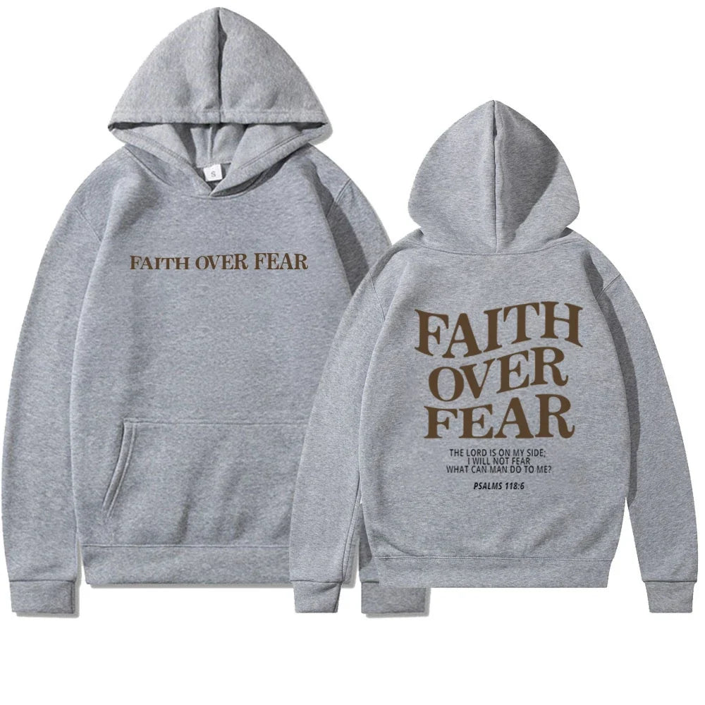 Unisex Faith Over Fear Christian Hoodie