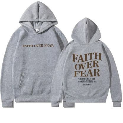 Unisex Faith Over Fear Christian Hoodie