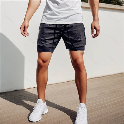 Men’s 2 IN 1 Sport Running Casual Breathable Shorts